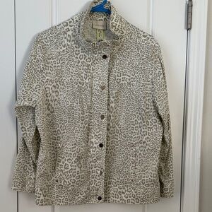 Chico's Beige Animal Print Jacket